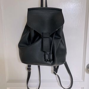 Faux leather backpack